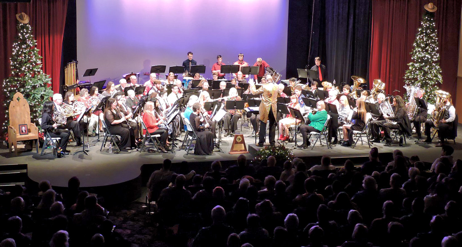 The Lake Country Symphonic Band during its last performance, the 2019 Christmas concert.